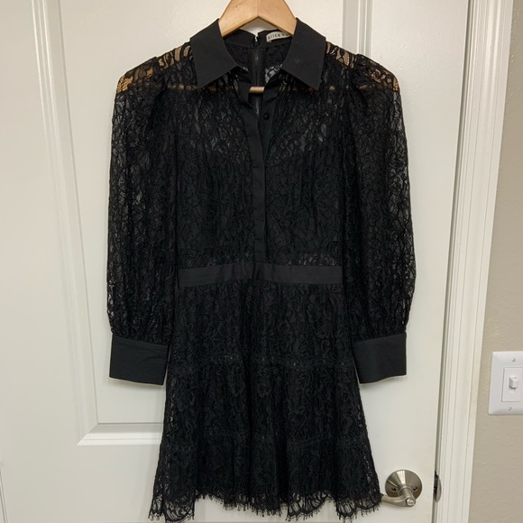 Alice + Olivia Black Lace Dress - Picture 5 of 5